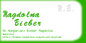 magdolna bieber business card